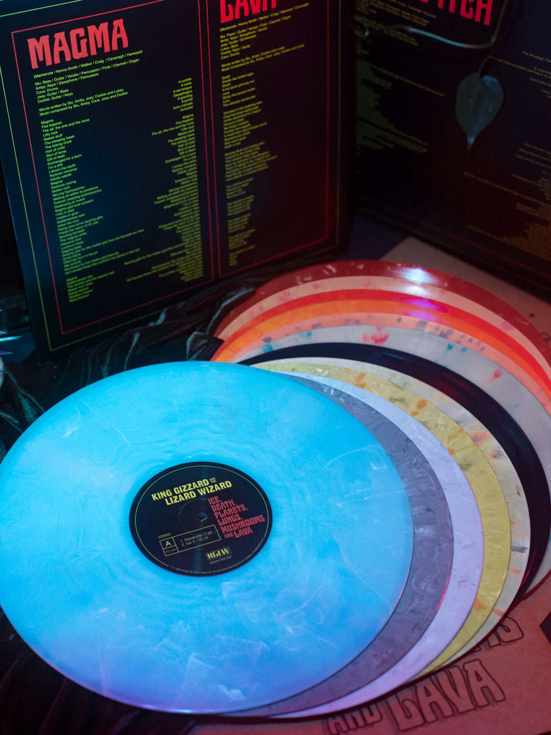 Ice, Death, Planets, Lungs, Mushrooms and Lava Color LPs