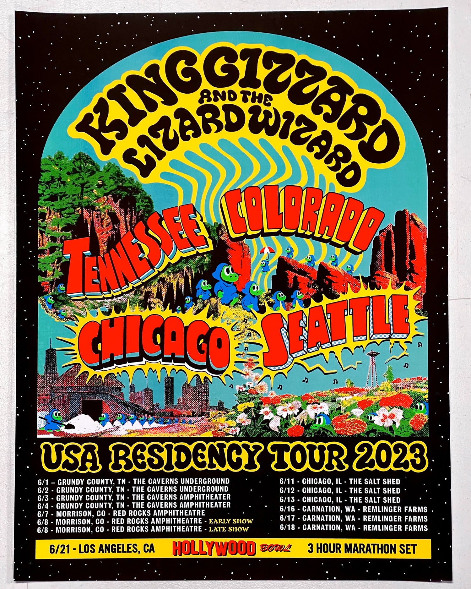 USA Residency Tour - 2023 Poster - p(doom) records US
