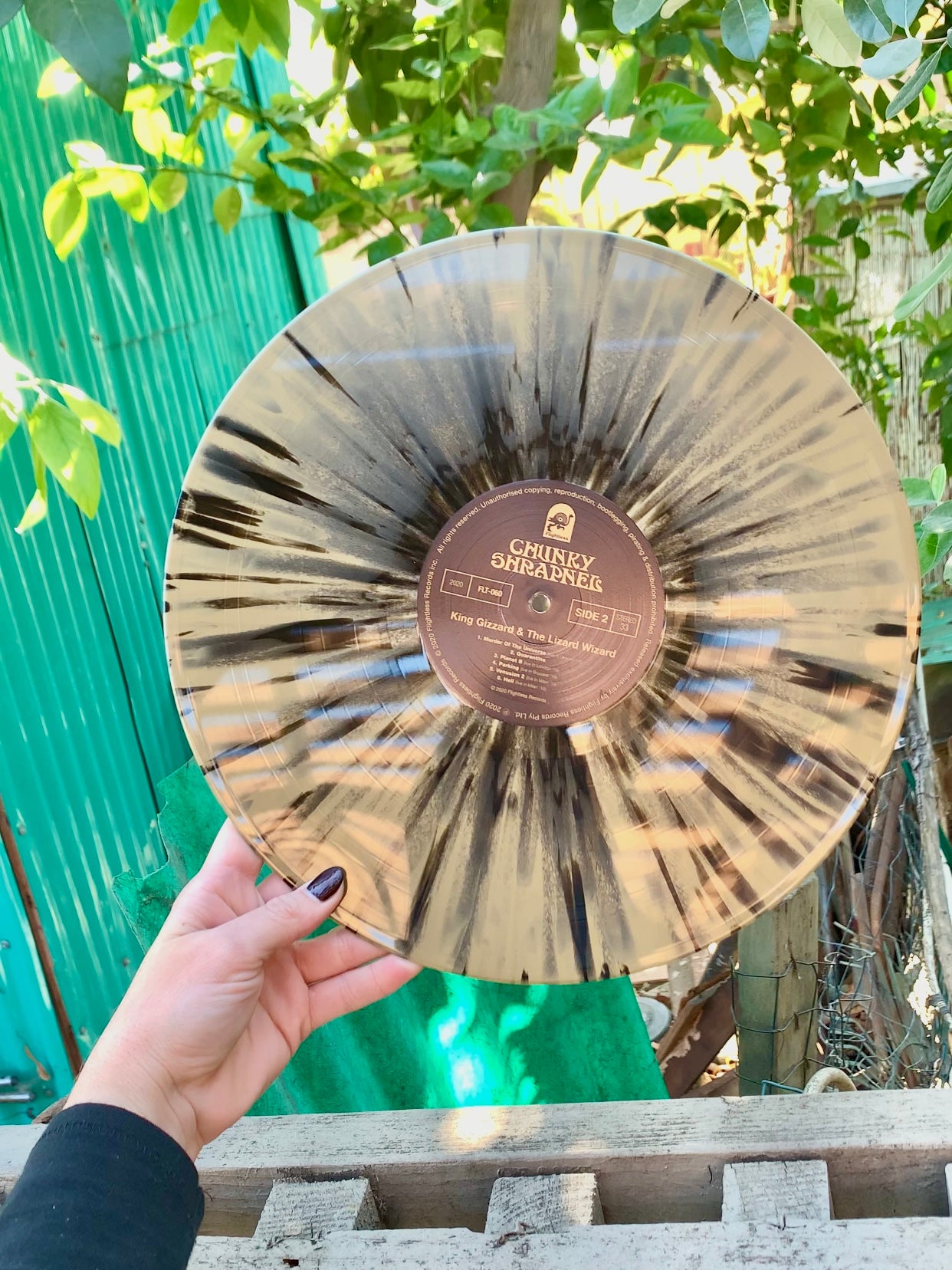 Chunky Shrapnel Gold w/ Black Splatter LP Image 1